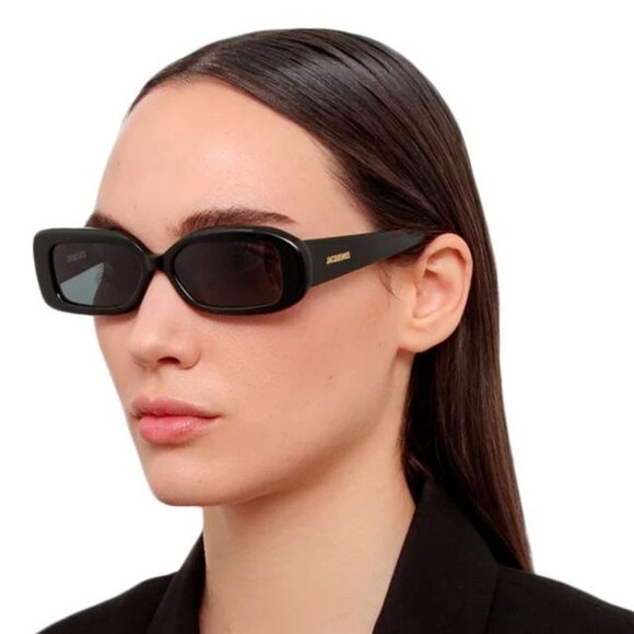 Jacquemus ROND CARRE JAC/11 C3 Rectangle Sunglasses - Jade Green/Green - Picture 3 of 12